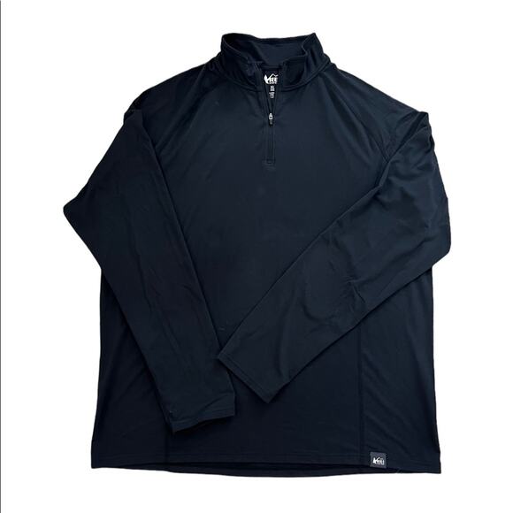 REI Black Quarter Zip Pullover - Picture 1 of 4